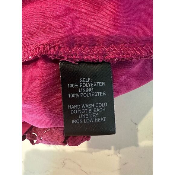 Lulus Love Poem Lace Mini Dress Magenta Pink Size S Party Cocktail - Picture 12 of 15